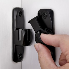 2 Packs Barn Door Latches,Black 90/180 Degree Gate Lock,Zinc Alloy Right Angle Door Lock Latch,Flip Gate Latches Hardware,Door Security Sliding Door Latch Lock fo Cabinets,Bathroom,Barn Door