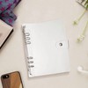 SKTMH 4Pack A5 Clear PVC Binder 6-Ring Notebook Binder Transparent