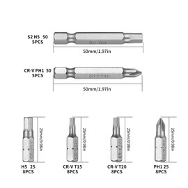for Torx Bit Set PH Bit Set, 42 Pcs H5 PH1 T15 T20 Bits, Phillips Screwdriver Bits Star Bit Set, Security Bit Set, H5 Torx PH Precision Security Bits, 1/4" Hex Drive Hex Shank Screwdriver Bits Set