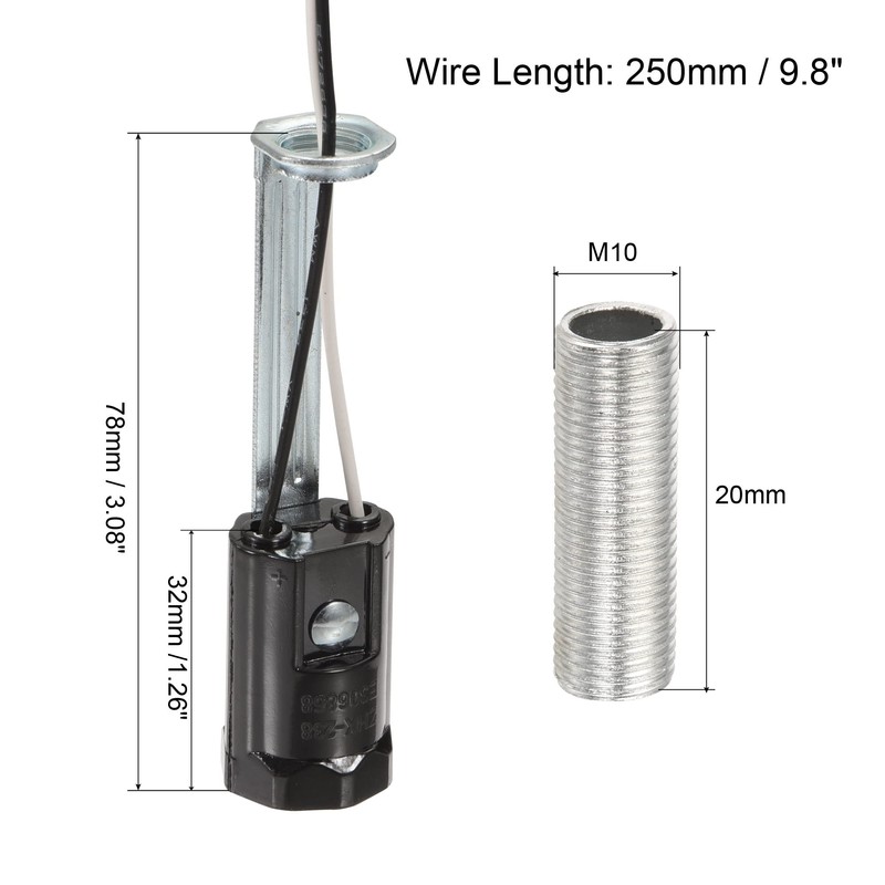 MECCANIXITY E12 Bulb Socket 3.08 Inch Height Candelabra Base LED