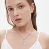 BEILIN Just Breathe Cross Necklace 925 Sterling Silver Small Cross