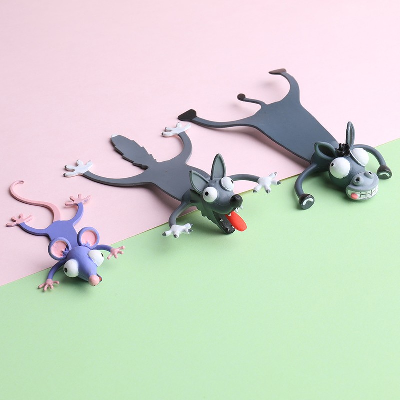 Funny 3D Cartoon Animal Bookmark Cartoon Bookmark with Flat Body