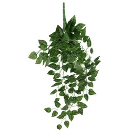 Ooki Green Pothos Plant Devil's Ivy Hanging Bush Home Wedding Backdrop Decor Floral Craft Greenery Fake Vine Foliage Leaf Wall