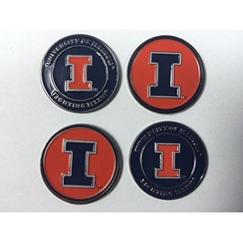 Illinois Fighting Illini Golf Ball Markers 4-Pack