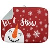 Sanwarm Absorbent Dish Drying Mat, Merry Christmas Microfiber Pad for