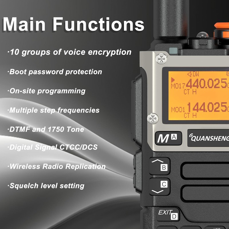 2 Pack QUANSHENG UV-K5 8 Radio DTMF Walkie Talkie with