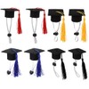 LUOZZY 8 Pcs Dog Graduation Caps with Tassel Small Dog