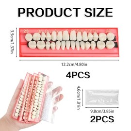 112 piezas de dientes falsos de Halloween, disfraz de vampiro zombi dentaduras con calcomanía, dientes de repuesto sueltos para disfraces de fiestas, 