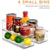 Sorbus Clear Plastic Fridge Organizer Bins, Versatile Kitchen, Cabinet, Food
