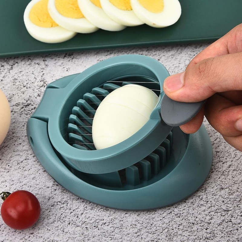 Egg Slicer, Strawberry Cutter with Stainless Steel Wire, Multifunctional Egg