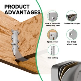 Heavy Duty 2X8 Joist Hanger 14 Gauge LU28 Galvanizing Face Mount Joist Hangers for Hurricane Ties for Rafter, Rafter Brackets for Floor, Trusses, Deck and Ceiling Joists -12 pk