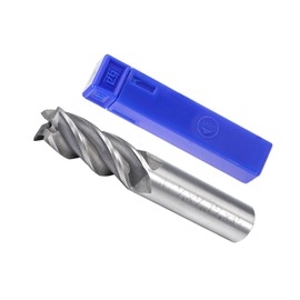 CoCud 4-Flute Spiral End Mill Bits, 5/8" Diameter 1-5/8" Length, High Speed Steel Straight Milling Cutter with Storage Case- (Applications: for Plywood Hardwood Plastic),
