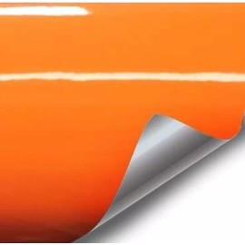 23766  C8 Corvette AMPLIFY ORANGE STEERING WHEEL VINYL STRIPE (2 X 5 Inches)