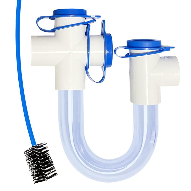 WESUA 3/4 Clear PVC U Trap Pipe Fitting Connector for