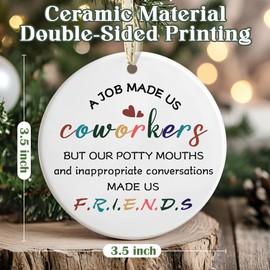 Coworker Ornament - Gifts for Coworkers - Thank You Gifts for Coworkers - Christmas Coworker Gifts - Coworker Appreciation Gifts for Women - Christmas Ornaments for Coworkers - A Job Made Us Coworkers