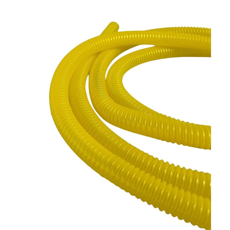 PE Yellow Corrugated Conduit Flexi Pipe Tube Split 10mm -
