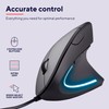 Trust Verto Wired Ergonomic Mouse, Vertical Mouse with LED Illumination,
