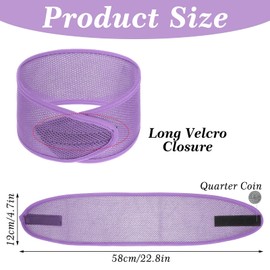 CIATBYYJ 4Pcs Mesh Hair Wraps, Thicker Soft Head Wraps for Black Women, Adjustable Stretchable Wrap Cap for Women Long Short Hair, Non-slip Washable Mesh Hairs Wrap for Makeup Washing Sleeping Spa