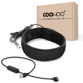 COOWOO Condensation Prevention, Lens Heater, Night Dew Removal, USB Warmer, 3 Level Adjustment, Temperature Controller, Lens Frost Protection, USB Power Connection, Wrap Type, Starry Sky Photography,