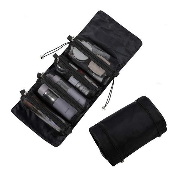 4 in 1 Detachable Cosmefic Bag, Roll Up Makeup Organizer