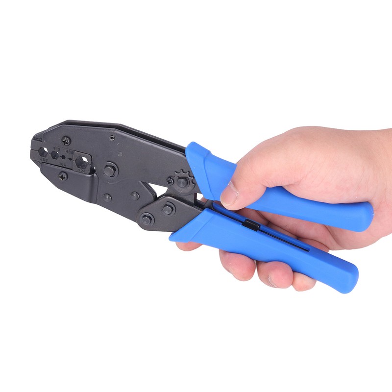 Crimping Pliers Ratchet 5 Hole Hex Coaxial Cable Terminal Cold