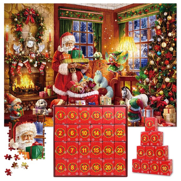 Christmas Advent Calendar Puzzle 1000 Piece for Adult, Jigsaw Puzzle