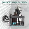 Veken Rustproof & Waterproof Shower Caddy 6-Pack, No Drilling Adhesive