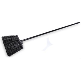 SPARTA 3688403 Flo-Pac Duo Sweep Synthetic Unflagged Warehouse Broom with Metal Handle, 7" Trim x 13" Width Bristle, 48" Overall Length, Black