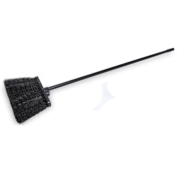 SPARTA 3688403 Flo-Pac Duo Sweep Synthetic Unflagged Warehouse Broom with Metal Handle, 7" Trim x 13" Width Bristle, 48" Overall Length, Black