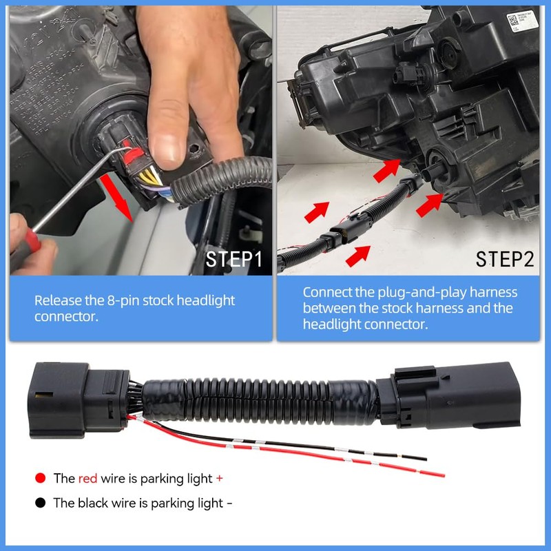 Parking Light Adapter to LED Headlight Only Plug n Play