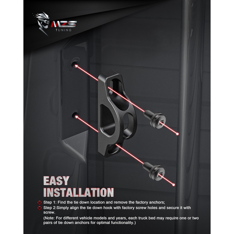Tie Down Hooks Truck Bed Anchors Rear Rope Hook Compatible
