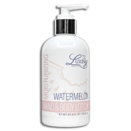 Daily Vegan Hand & Body Lotion for Dry Skin,Made with Jojoba Oil & Vitamin E, USA Made, Non Greasy Phthalate/Sulfate/Paraben Free & Cruelty-Free Formula, 8 oz (8 oz, Watermelon)
