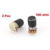 uxcell 2 Pcs B10K 10K Ohm 13mm Rotating Shaft Audio