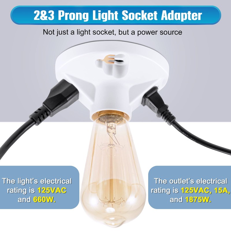 Ceoighe 1 Pack Upgraded Remote Control Plastic Light Fixture with