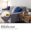 Ge 50657 Extension 12ft 3 contactos 2 en 1, Color