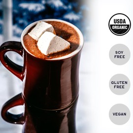 Raaka Premium Hot Chocolate Mix - Vegan, Organic, Gluten and Dairy Free - Lightly Sweetened Gourmet Hot Cocoa with Ethically Sourced Cacao - 8oz Bag Makes 9 Servings