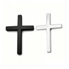 Rxwstt 2PCS Mixed Matte Black & Polished Silver Solid Metal
