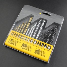 SagaSave 16 PCS Drill Screwdriver Bit Set Multifunctional Tools for Wood Plastics Masonry Metal Concrete Brick Corded Cordless Electric Drill Driver