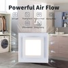 Zeyzer Bathroom Exhaust Fan with LED Light Square Quiet Modern