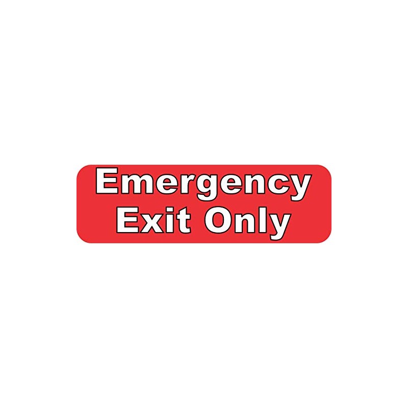 10" x 3" Red Emergency Exit Business Sign Decals Window