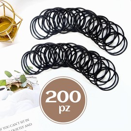 200 Pezzi Elastici per Capelli, 2mm Legami Coda di Cavallo Piccoli Titolari Coda Cavallo Elastici Capelli Bande Corda di Ponytail Fermacoda Senza Metallo per Donne Ragazze Uomo
