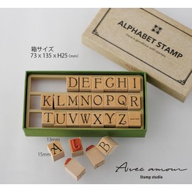 Ai Stamp Kobo Alphabet Stamp Set SGK-02 Alphabet Stamp ABC Stamp English Stamp Set English Letter Hanko Calligraphy Design Alphabet