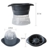LINGLAN Ball Shaped Ice Cube Trays, 6 cm, Pack of