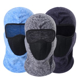 Unbranded Winter Windproof Thermal Fleece Full Face Mask Balaclava Ski Mask for Men Women - Green