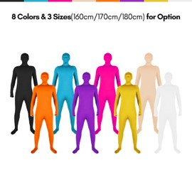 Full Body Photography Chromakey Suit Unisex Adult Bodysuit Stretch Costume for Photo Video Special Effect Festival Cosplay Carnival