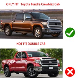 2Pcs Roof Drip Molding Weatherstrip Compatible with 2007-2021 Toyota Tundra CrewMax Cab Left & Right Side Roof Trim with Embedded Steel Wire Seals,Replace 75552-0C060 75551-0C060(Not Fit Double Cab)