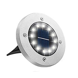 Bowfar Solar Floor Lights Outdoor 12 LEDs Cool White Solar Lights for Outdoor Use 800 mAh IP65 Waterproof Solar Lights Solar Garden Lights for Lawn Walkway Patio Patio Garden