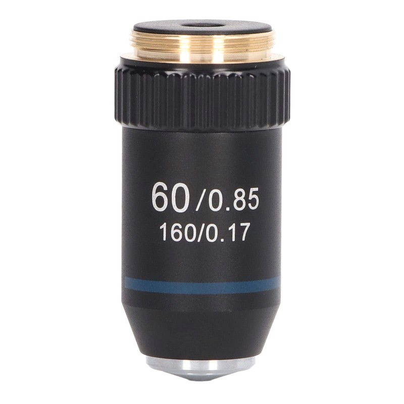 60X Achromatic Objective Brass Microscope Objective Lens with Interface 20.2mm
