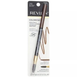Revlon Colorstay Brow Pencil 210 Soft Brown Pack of 2 Waterproof 24 Hours