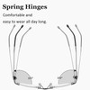LUR 12 Pack Rimless Reading Glasses for Women Men Half